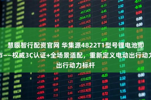 慧眼智行配资官网 华集源4822T1型号锂电池即将上市——权威3C认证+全场景适配，重新定义电动出行动力标杆